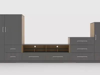 tv stand 72 Low-poly 3D model
