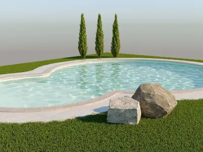 garden pool 3D model