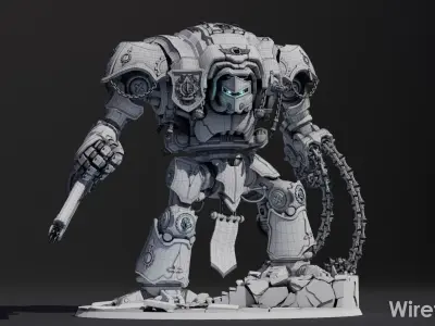 Imperial Knight close combat variant 3D print model