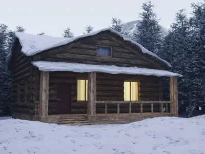 House in forest Free 3D model