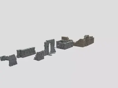 Ancient Ruins Pack - Low-Poly 3D Model Low-poly 3D model