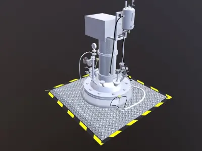 Vessel Tank Low-poly 3D model