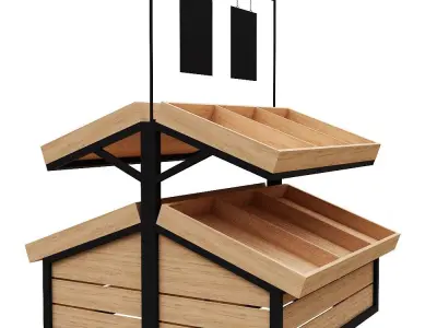 Stall models Low-poly 3D model