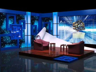 Stage party concert fashion catwalk T station  130 3D model