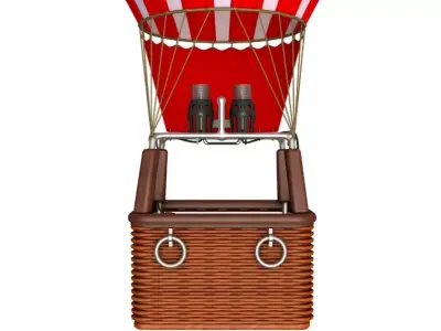 Colorful Hot Air Balloon 3D model