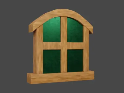 Fairy Tale Window Low-poly 3D model