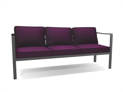 out bench sling fabric 021 Low-poly 3D model