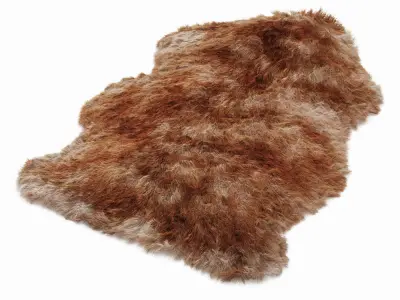 Luxe sunset sheepskin rug 3D model
