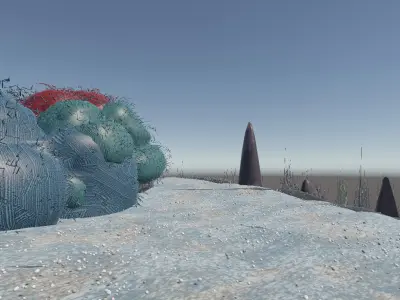 Alien Snow worlds Nature Landscapes 3D model