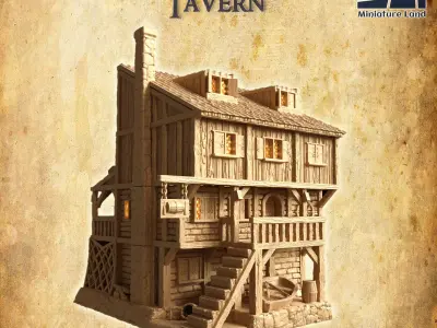 Port Tavern Tabletop Terrain 28 MM 3D print model