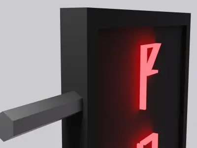 Neon Sign - Glowing Lights Low-poly 3D model