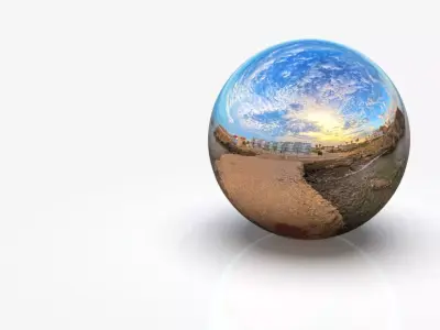 Sunset Coastal HDRI 8K Low-poly 3D model