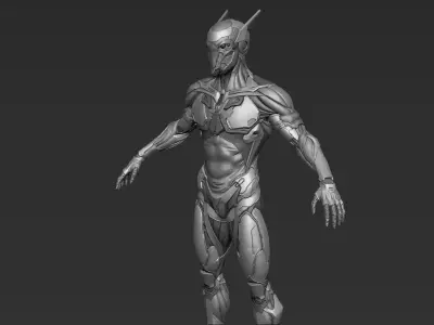 Cyber Ninja Zbrush 3D model