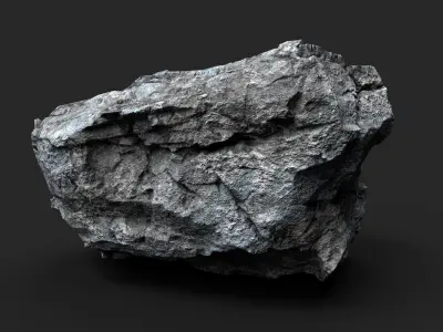 Rock 16-10 Low-poly 3D model
