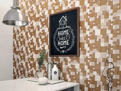 Modern Mosaic Textured Geometric Wallpaper Texture