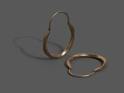 High-Quality 3D Earrings Model Pack 4 Low-poly 3D model