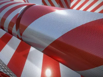 Traffic Reflection Foil 2 Texture Set 30  Low-poly 3D model