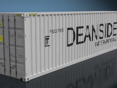 40ft Shipping Container for Air Defense Systems Rigged for Cinema 4D 