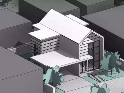 Residential Modern Bungalow 3D model