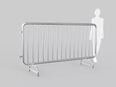 Fence Barrier Crowd Control 2 3D model