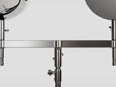 Color Checker with Chrome and Grey Ball 3D model