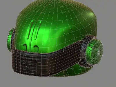Gas mask helmet 3d model scifi Low-poly  Low-poly 3D model 275