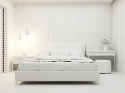Interior Bedroom design scene 18 3D model
