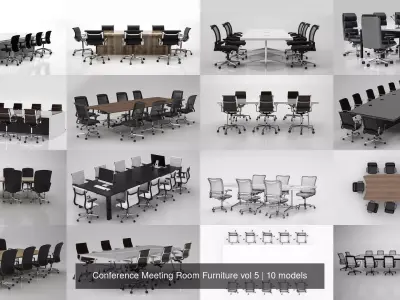 Conference Meeting Room Furniture vol 5 3D Model Pack