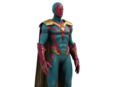 Vision Hero 3D Model High Quality Rigged and Textured Low-poly 3D model