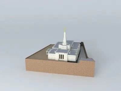 LDS. Temple Fukuoka , Japan. Templo Mormon. 88th.operating  t... Free 3D model