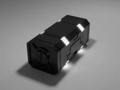 Sci-Fi Barrel 4 Low-poly 3D model
