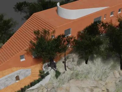 Casa Malaparte - Complete design and reconstruction 3D model