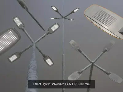 Street Light 2 Galvanized Package