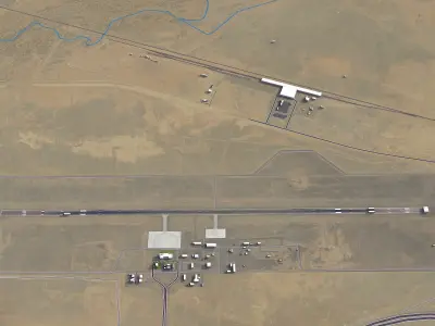 Qurayyat - Gurayat Airport Low-poly 3D model