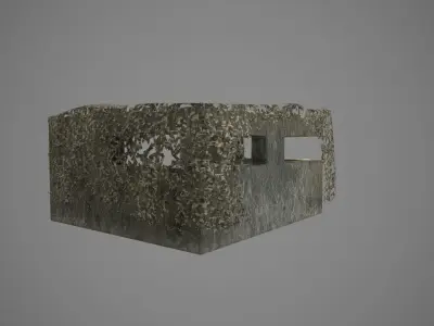 bunker  Low-poly 3D model purchase
