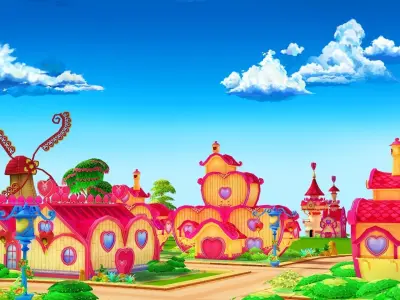 Sweet Love Kingdom Low-poly 3D model