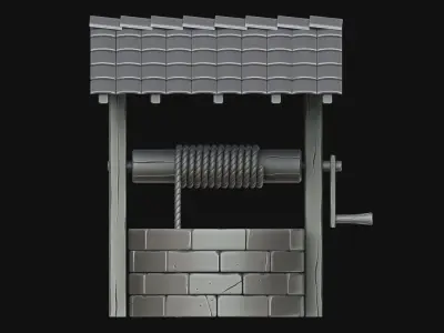 Stylized well 3D model