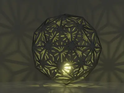 Snowflake Light Low-poly 3D model
