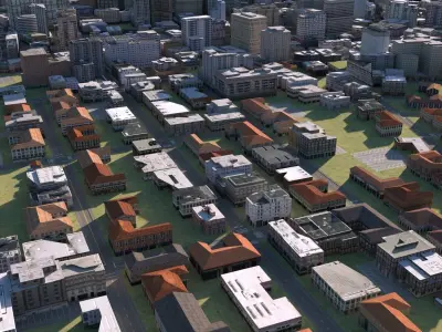 City 06 Low-poly 3D model