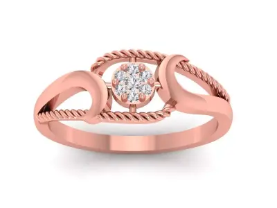 Solitaire Wedding Engagement Women Rings Light Weight Ring 3D print model