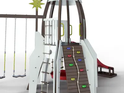 Children slide Rocket 3D model