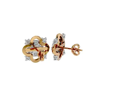 Light Minimalist Diamond Ring Earrings Pendant Set 3D print model