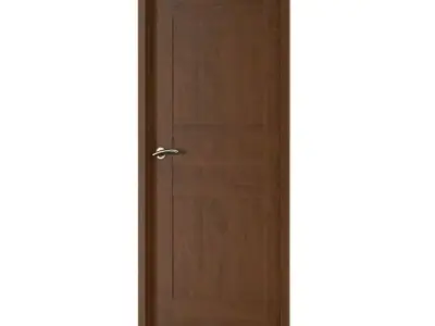 Brown Wooden Door 3D model