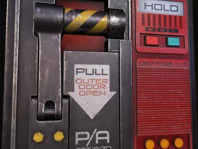Lock Door - Game Ready PBR Low-poly 3D model