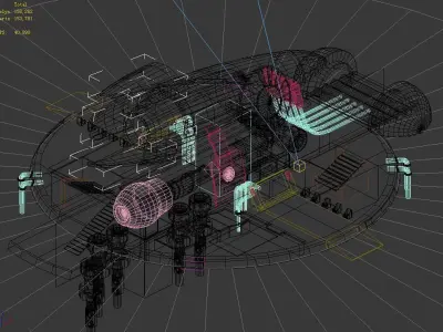 Spaceship - Ground Fortress 09 3D model