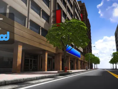 TW Street Dual Lanes 02 3D model