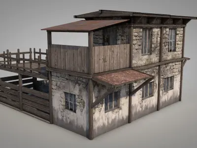 Anatolian Village House 3 Low-poly 3D model