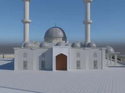 The mosque Low-poly 3D model