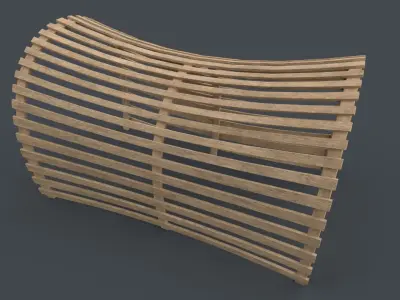 PBR Wooden Pergola Gazebo A1 Low-poly 3D model