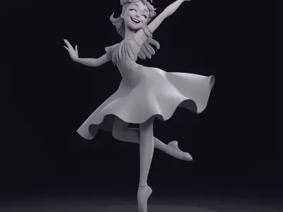 Stage Dancer Archetype 3D Figurine 3D model